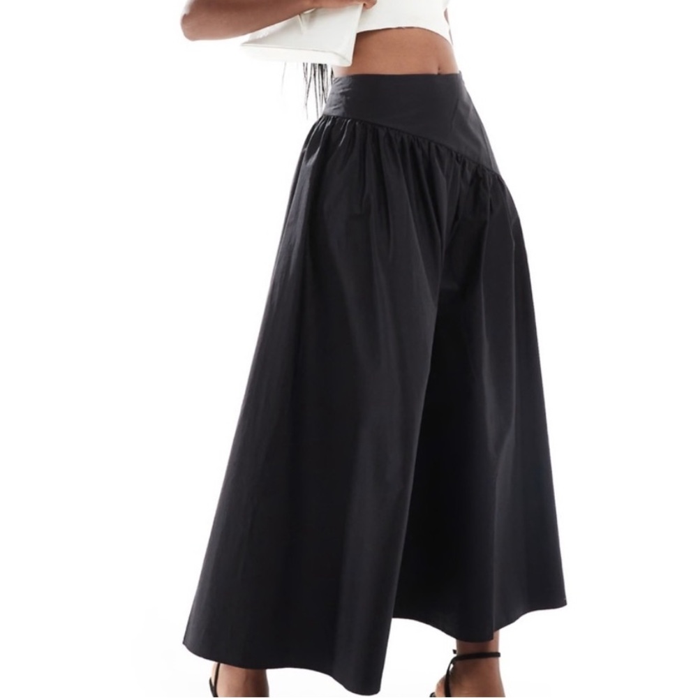 & Other Stories Black A-Line Maxi Skirt